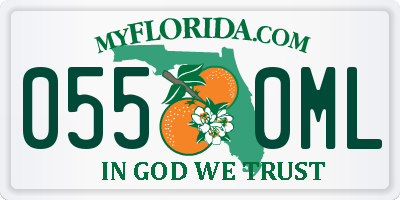 FL license plate 0550ML