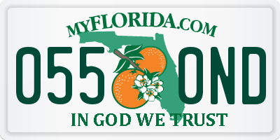 FL license plate 0550ND