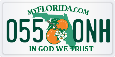FL license plate 0550NH