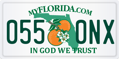 FL license plate 0550NX