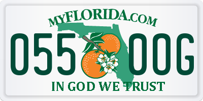 FL license plate 0550OG