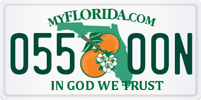 FL license plate 0550ON
