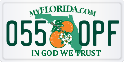FL license plate 0550PF