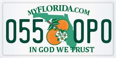 FL license plate 0550PO