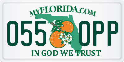 FL license plate 0550PP