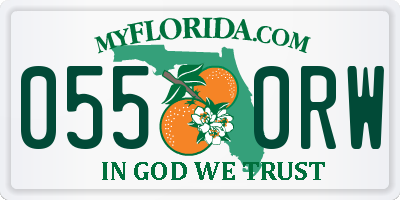 FL license plate 0550RW