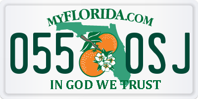 FL license plate 0550SJ