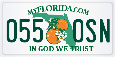 FL license plate 0550SN