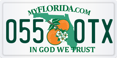 FL license plate 0550TX