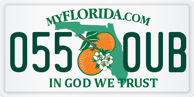 FL license plate 0550UB