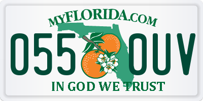 FL license plate 0550UV
