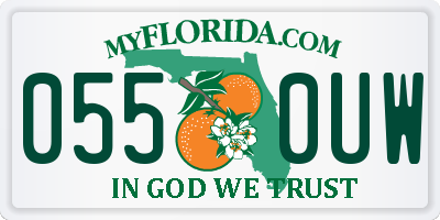 FL license plate 0550UW