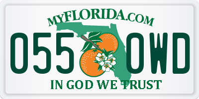 FL license plate 0550WD