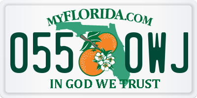 FL license plate 0550WJ