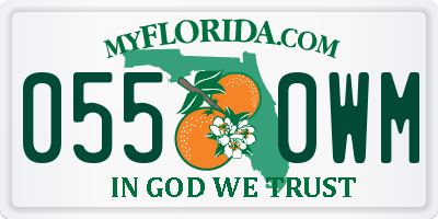 FL license plate 0550WM