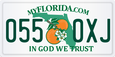 FL license plate 0550XJ
