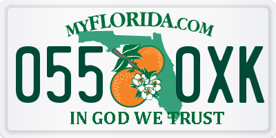FL license plate 0550XK