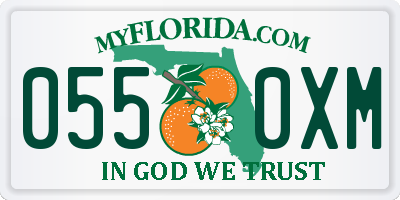 FL license plate 0550XM
