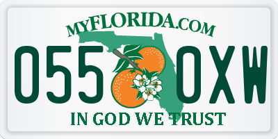 FL license plate 0550XW