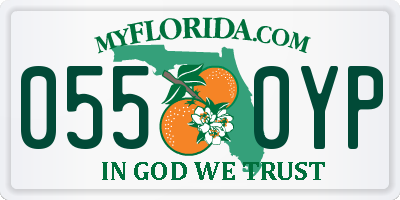 FL license plate 0550YP