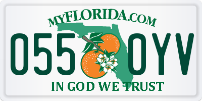 FL license plate 0550YV