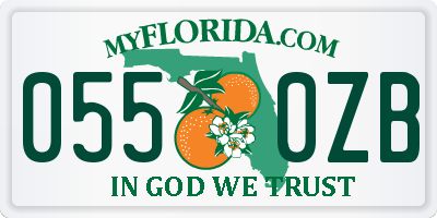 FL license plate 0550ZB