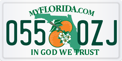 FL license plate 0550ZJ