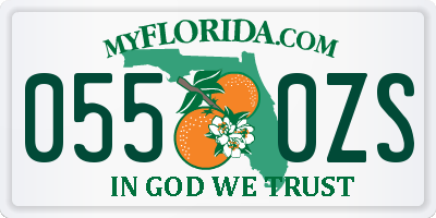 FL license plate 0550ZS