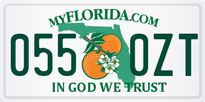 FL license plate 0550ZT