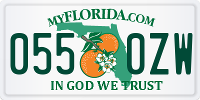 FL license plate 0550ZW