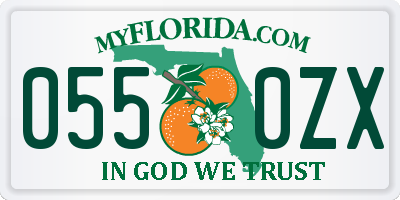 FL license plate 0550ZX