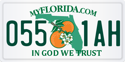 FL license plate 0551AH