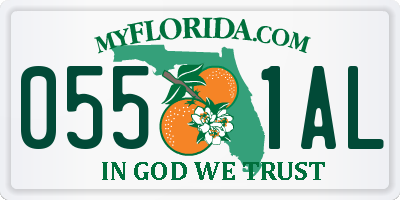 FL license plate 0551AL