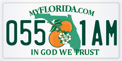 FL license plate 0551AM