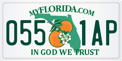 FL license plate 0551AP