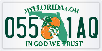 FL license plate 0551AQ