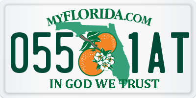 FL license plate 0551AT