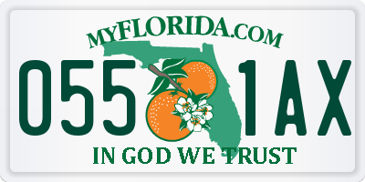 FL license plate 0551AX