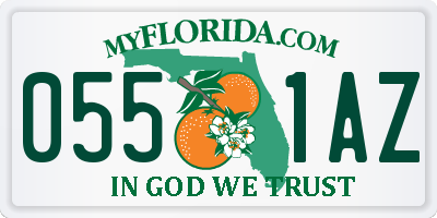 FL license plate 0551AZ