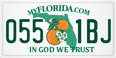 FL license plate 0551BJ