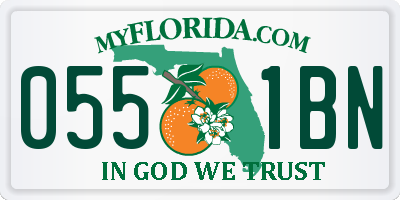 FL license plate 0551BN