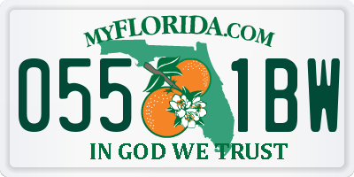 FL license plate 0551BW