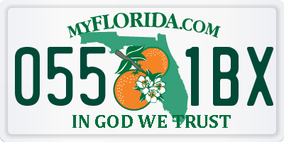 FL license plate 0551BX