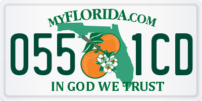 FL license plate 0551CD