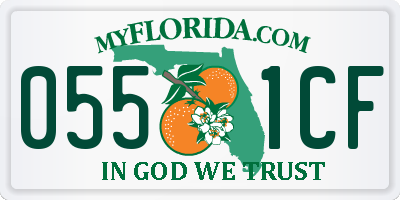 FL license plate 0551CF