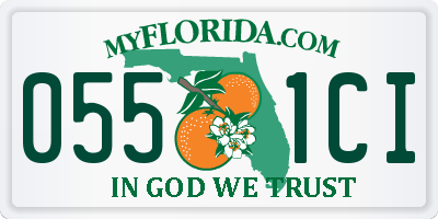 FL license plate 0551CI