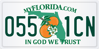 FL license plate 0551CN