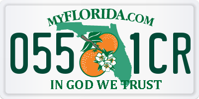 FL license plate 0551CR