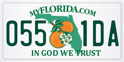 FL license plate 0551DA