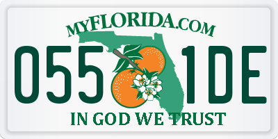 FL license plate 0551DE